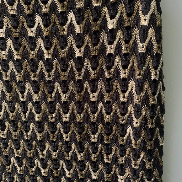 Vintage Le Parfait Knit Brown and Black Skirt Women's Size Small S - Picture 2 of 5